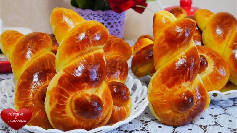 Нежные и вкусные булочки, ПАСХАЛЬНЫЕ КРОЛИКИ, маковая