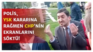 CHP ve polis arasnda tartma: YSK kararna ramen ekranlar sktler! te o anlar...