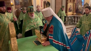 Встреча ковчега с мощами преподобного Кукши Одесского