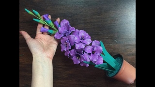 DIY: How to make beautiful gladiolus foam flowers / como hacer Gladiolas con foami