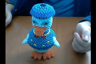 How to make 3d origami Donald Duck part 2