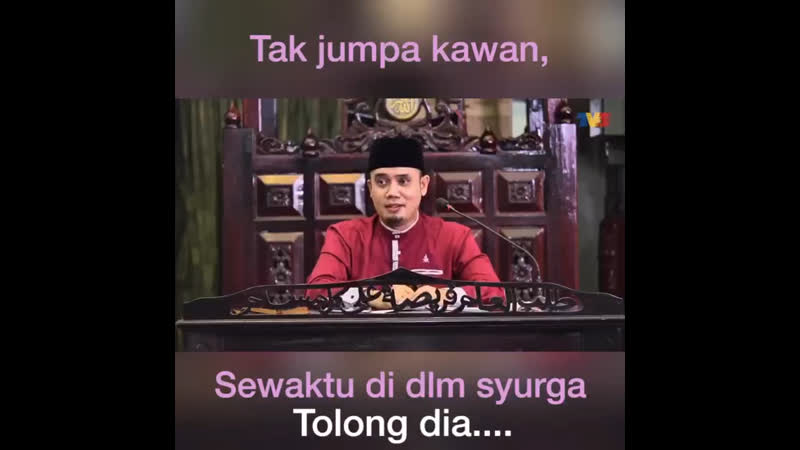 Ustaz Elias. Tak jumpa kawan dlm syurga tolong