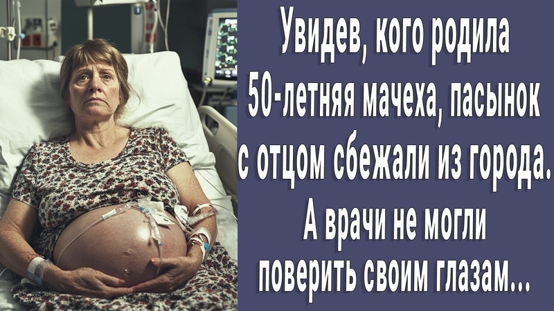 Увидев, кого родила 50 летняя мачеха, пасынок с отцом сбежали
