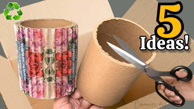 Transforming Cardboard Rolls Part 2: 5 Super Genius Recycling Ideas I Make Many and Sell Them