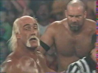 WCW Monday Nitro   Hulk Hogan, Sting & Goldberg vs  Kevin Nash, Sid Vicious & Rick Stei