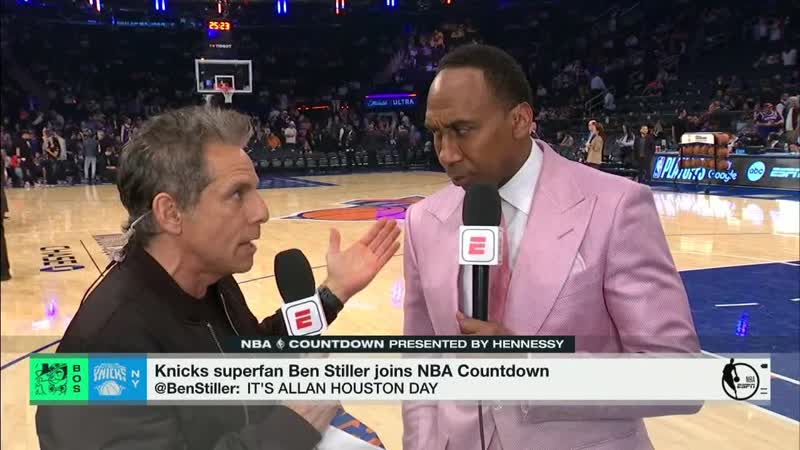 Ben Stiller gives Stephen A. confidence about the Knicks winning in 6, NBA