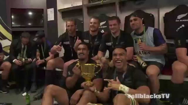 Rugby World Cup 2015 Final All Blacks Changing Room Post