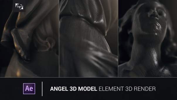 After Effects Angel 3d Model Element 3d Render (