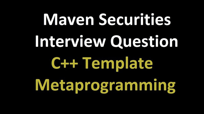 Maven Securities Interview Question Template