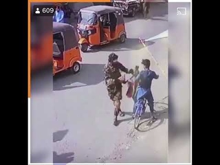 Action video taliban beating Afghan boys on street *WARNING* #kabul  with ak47 taliban