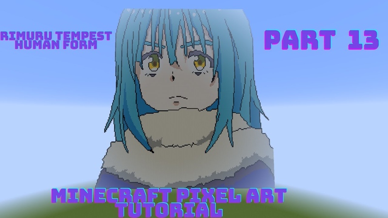 Minecraft Pixel Art Tutorial Rimuru Tempest Human Form Part