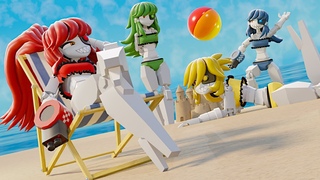 MIMI SENTRY GIRLS at the BEACH