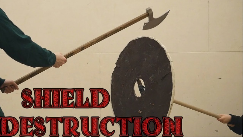 Plywood shield vs broadsword, katana, axe, kriegsmesser, and war