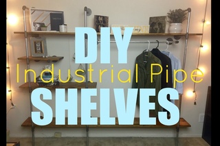 DIY Industrial Pipe Shelves