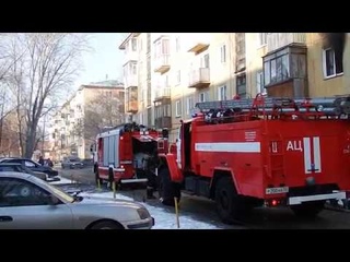 Пожар в жилом доме, Омск,