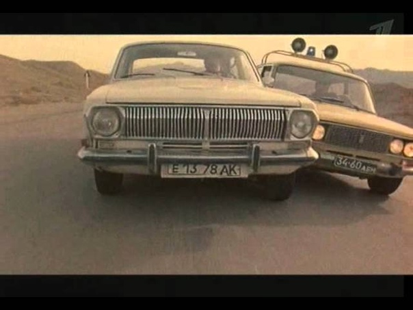 Двойной обгон (1984) car chase scene,