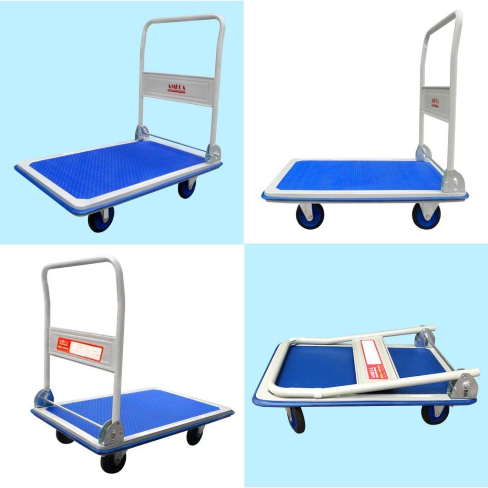 Xe đẩy hàng 4 bánh sàn thép Ameca HAM-150S (chịu tải: 150kg)