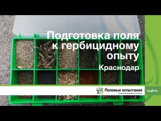 Подготовка поля к гербицидному опыту, Краснодар