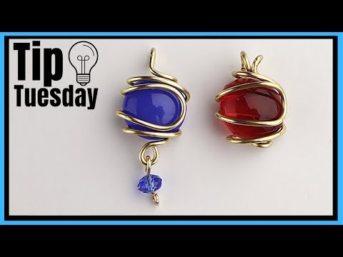DIY No Hole Glass Pendant 16 Gauge Wire Wrapped Cabochon