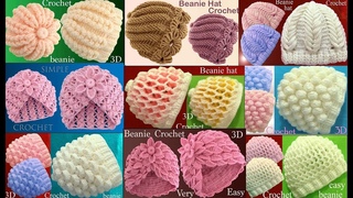 Como hacer Gorros a Crochet Patron Tejido facil para hacer regalos para toda la familia