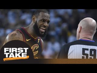 First Take reacts to LeBron James' airing frustrations over blown calls | First Take | ESPN