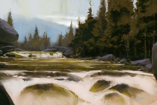 Creek Sketch - Digital painting