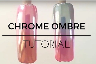 How to Chrome nails tutorial ombre gradient fade