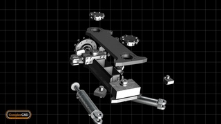 Шарнир с крабовым ходом для тандемного катка. / Crab-drive hinge for tandem roller.
