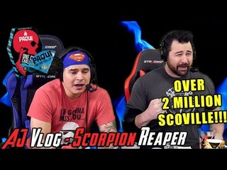 AJ Vlog: OJ & Alex Paqui One Chip Challenge 2023 Scorpion Reaper!