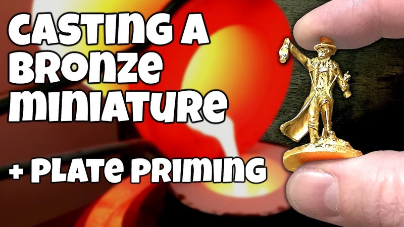 Casting a bronze miniature + Plate Adhesions, Priming by VOG ( Veg Oil
