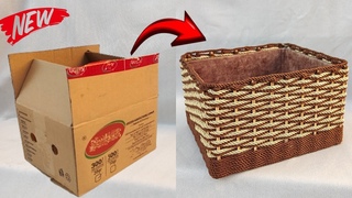 WHY BUY EXPENSIVE BASKETS IN STORES WHEN YOU CAN MAKE IT YOURSELF// IDEA FROM CARDBORD - BASKET DIY