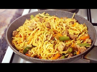 Ло-мейн с курицей | Chicken Lo Mein | Juli_Food