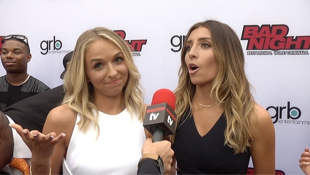 Jenn Mc Allister Lauren Elizabeth Interview, , Bad Night Los Angeles Premiere Red