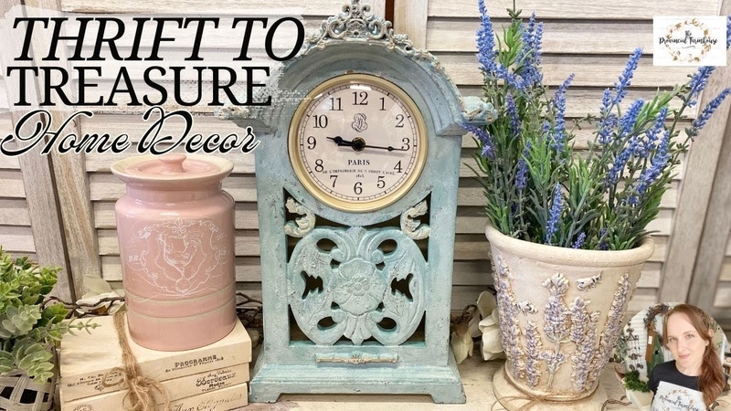 Thrift to Treasure Home Decor Makeovers using IOD Redesign, Using Milk Paint, French