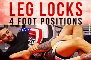 4 Foot Positions for Leg locks: Single Leg X, Outside Ashi, 50/50,  Inside Sankaku 4 foot positions for leg locks: single leg x,