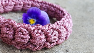Мастер-класс плоского жгута крючком с эффектом пышных столбиков ❤ crochet pattern.