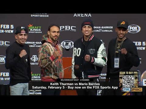 TOP OF THE BILL LINE UP FIGHT WEEK FACE OFFS FOR THURMAN BARRIOS SANTA CRUZ CARVAJAL IN