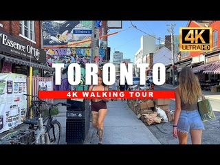 Toronto, Canada Walking Tour - Downtown Dundas St W & Kensington Market 4K Ultra HDR/60fps