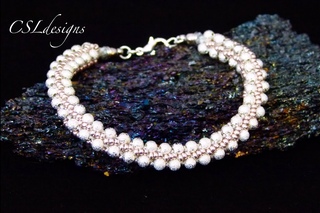 Elegant beaded kumihimo bracelet