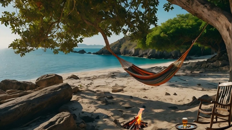 Relaxing Ocean View with Fireplace 8 Hours of Waves in 4 K Tranquil