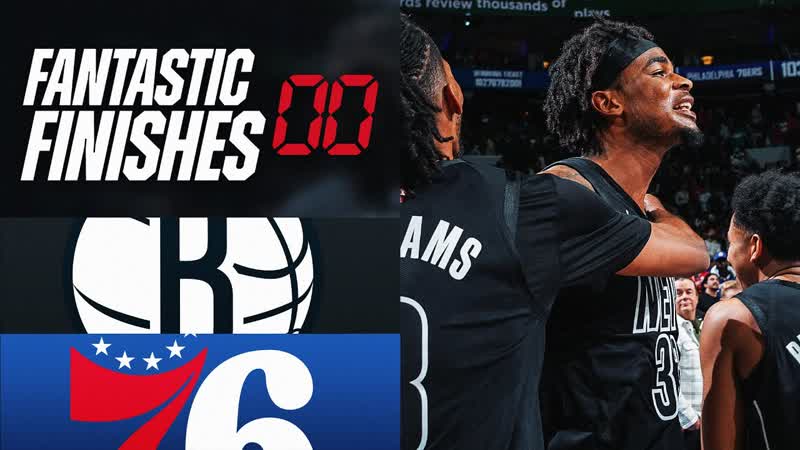 Final 4:24 CRAZY ENDING 76ers vs Nets , February 22,