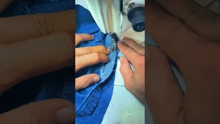 cara menjahit potong sambung celana jeans