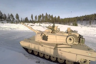 U.S. Marine M1A1 Abrams Snow Drifting