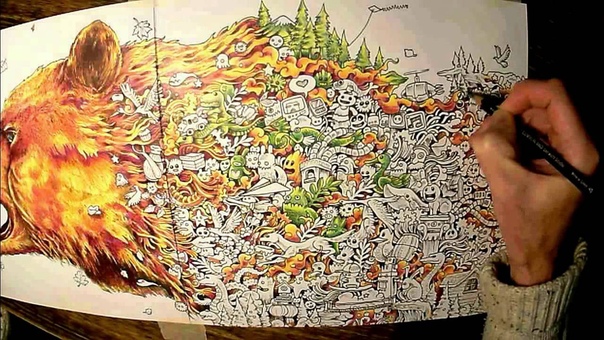 Colouring Animorphia time lapse