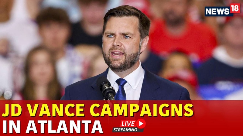 JD Vance Live, JD Vance Atlanta Rally Live, JD Vance Speech, Trump Vs Kamala, US Elections
