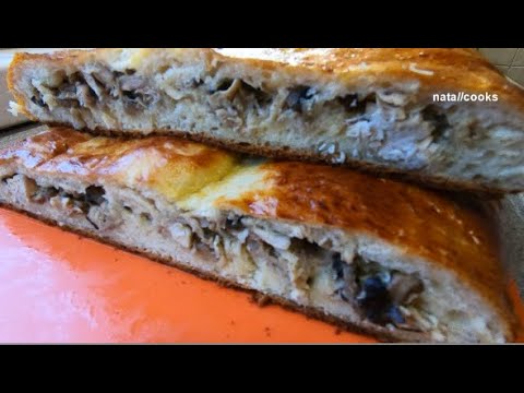 Кулебяка с мясом и грибами, , Meat