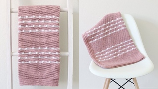 Crochet Polka Dot Lines Blanket