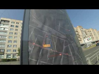 Трамвай Богатырь-М по 100 около Светлановского СПб 13-*: 71-923М Богатырь-М 0213 по №100 ()