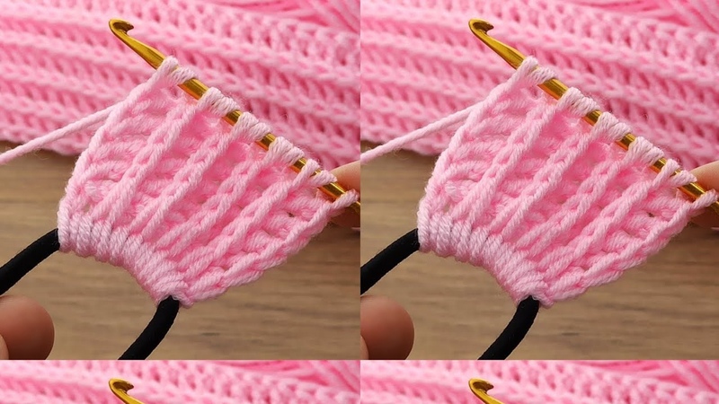 1001 Two color tunisian Super Easy Tunisian Crochet hair band For Beginners online