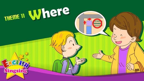 Theme 11. Where Where is it asking the way, ESL Song Story Learning English for